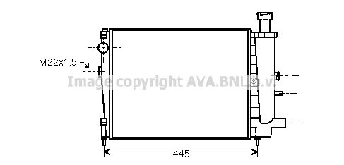 AVA QUALITY COOLING Радиатор, охлаждение двигателя CN2041